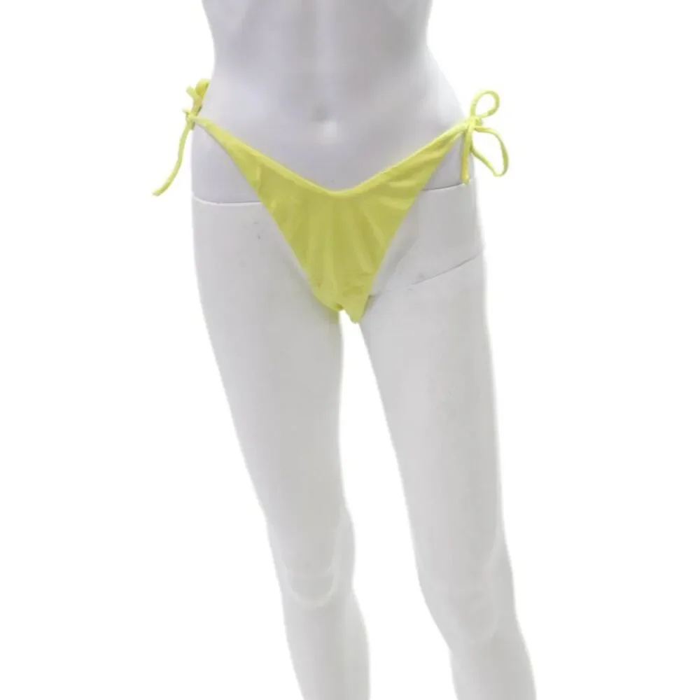 Peixoto Womens Adore Metallic High Hip Full Bikini Bottom Yellow Size XL